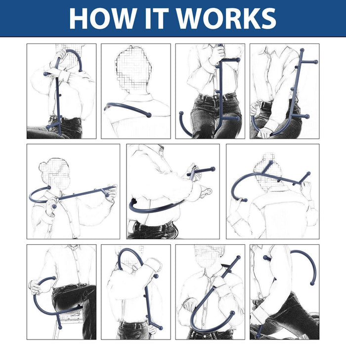 DURAFORCE Blue Hook For Therapeutic cane Manual Massager Muscle Relax Point Tool
