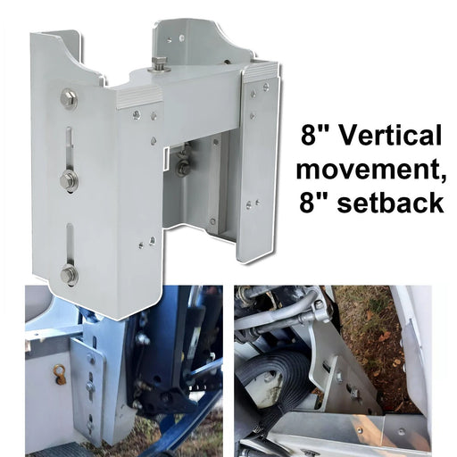 DURAFORCE Aluminum 8'' Setback Adjustable Outboard Boat Jack Plate For #JPL4800 Jack Plate