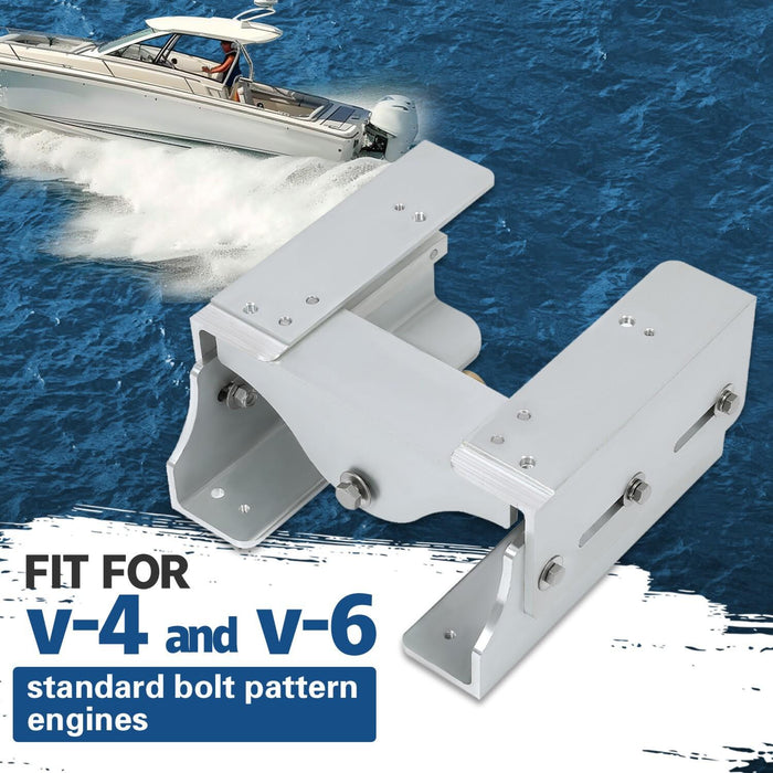 DURAFORCE Aluminum 8'' Setback Adjustable Outboard Boat Jack Plate For #JPL4800 Jack Plate