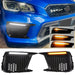 DURAFORCE Sequential LED DRL Fog Light Bezels For 2018 2019 2020 2021 Subaru WRX STI LH+RH