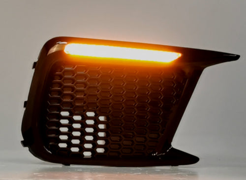 DURAFORCE Sequential LED DRL Fog Light Bezels For 2018 2019 2020 2021 Subaru WRX STI LH+RH