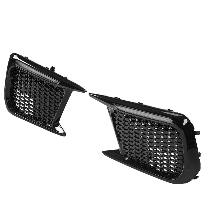 DURAFORCE Sequential LED DRL Fog Light Bezels For 2018 2019 2020 2021 Subaru WRX STI LH+RH