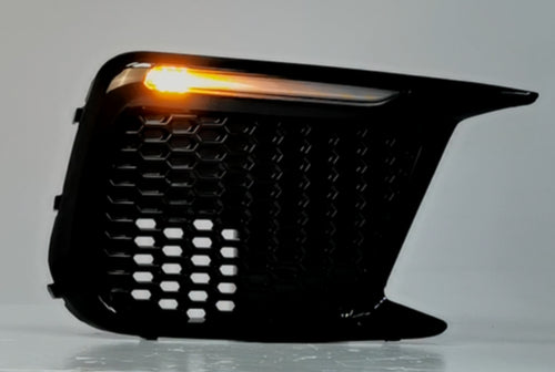 DURAFORCE Sequential LED DRL Fog Light Bezels For 2018 2019 2020 2021 Subaru WRX STI LH+RH