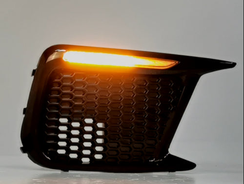 DURAFORCE Sequential LED DRL Fog Light Bezels For 2018 2019 2020 2021 Subaru WRX STI LH+RH