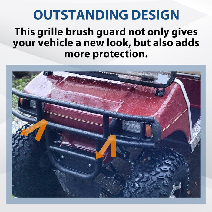 DURAFORCE Front Bumper Brush Guard Black For DS Models Club Car Golf Cart 1981-UP