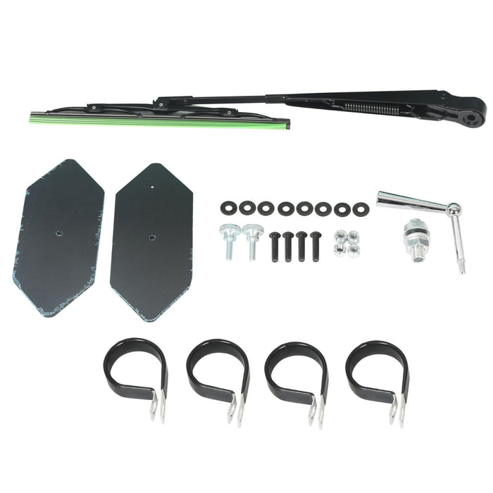 DURAFORCE Full Glass Windshield W/ Wiper For Polaris RZR 900 Trail S 1000, XP - UV protect