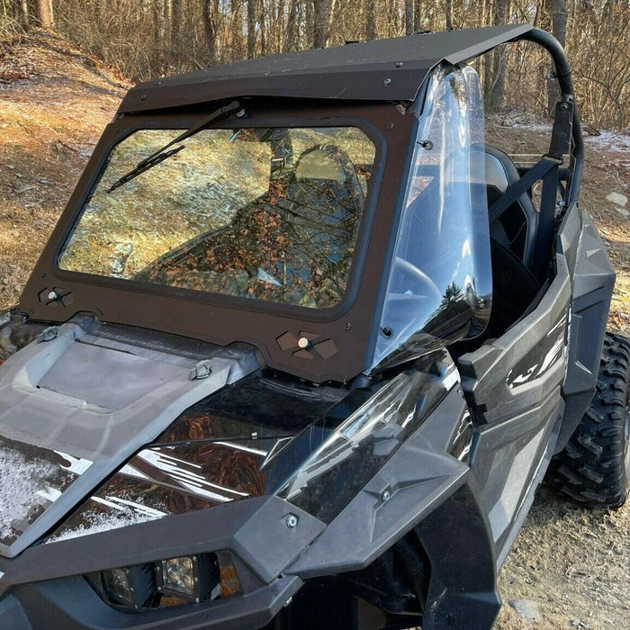 DURAFORCE Full Glass Windshield W/ Wiper For Polaris RZR 900 Trail S 1000, XP - UV protect