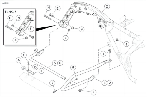 DURAFORCE Saddlebag Bags Bracket Guard Crash Bars For Harley Touring Street Glide FLHX 14+