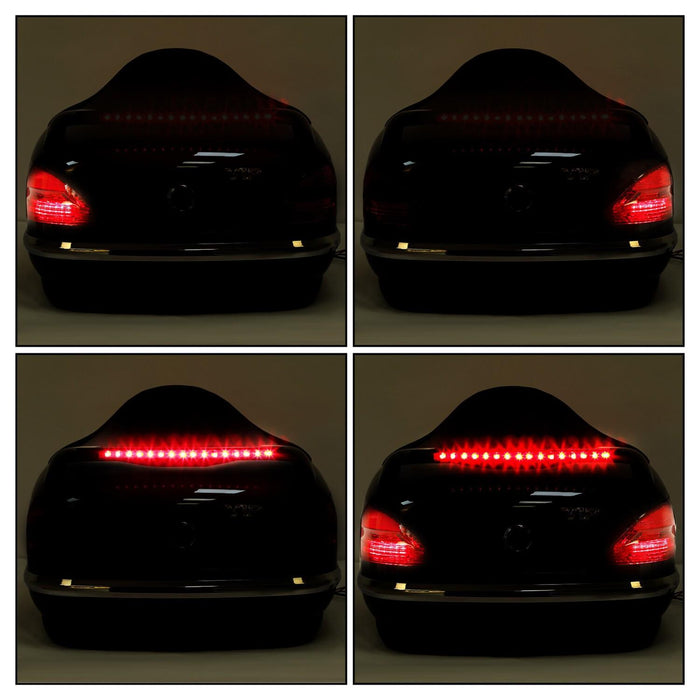 DURAFORCE VIP Style Universal Motorcycle Trunk Tail Box Luggage Trunk w/ Light For Honda