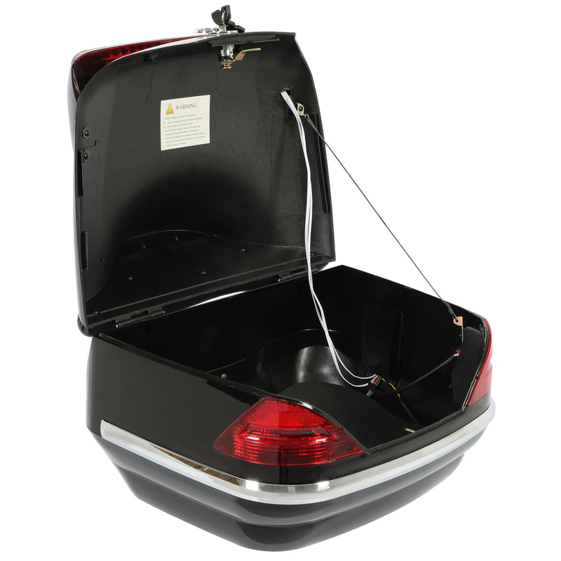 DURAFORCE VIP Style Universal Motorcycle Trunk Tail Box Luggage Trunk w/ Light For Honda