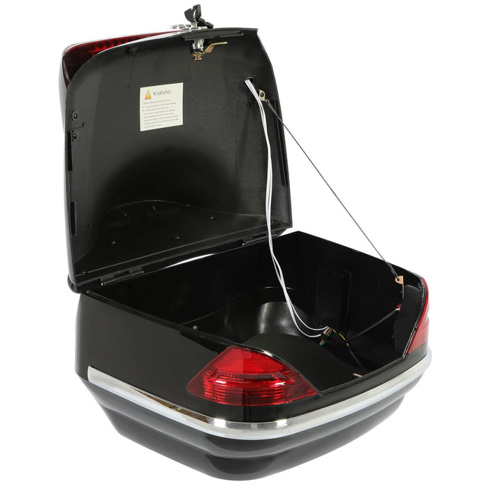 DURAFORCE VIP Style Universal Motorcycle Trunk Tail Box Luggage Trunk w/ Light For Honda
