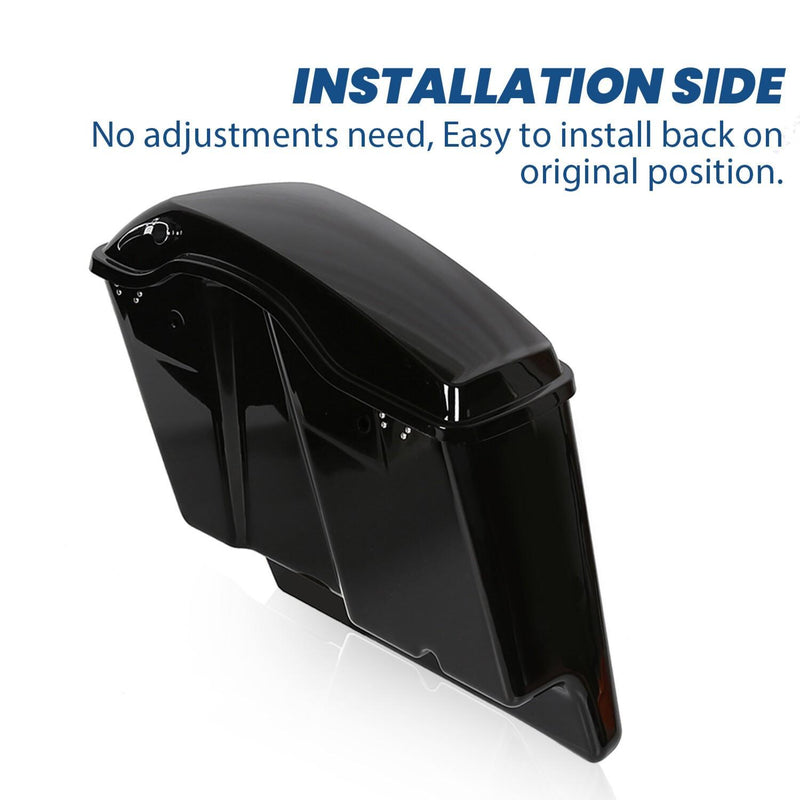DURAFORCE 5" Stretched Extended Hard Saddlebag Bags For Harley Touring Road Glide 2014-24