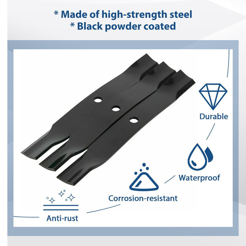 DURAFORCE 60 Inch Mower Deck Blades Cut For John Deere Z925M #M128485 #M163983 #TCU15881