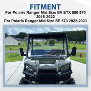 DURAFORCE Hard Top Roof For Polaris Ranger Mid Size EV ETX 500 570 15-22 Pro-Fit Roll Cage