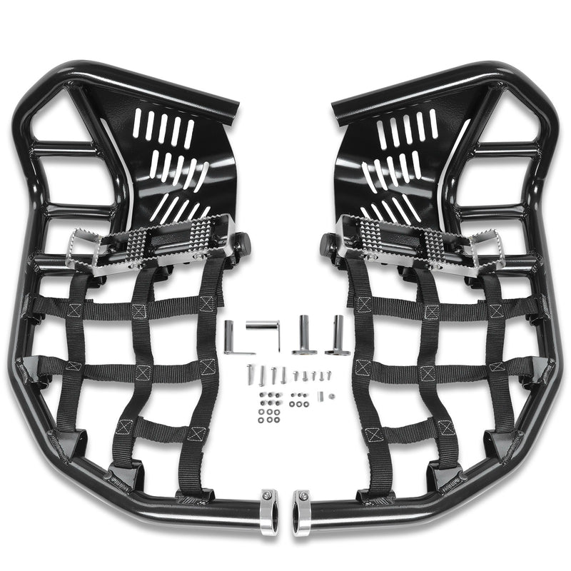DURAFORCE Nerf Bars Heel Guard Pro Peg Pair Black For Honda TRX 450R 450ER Sportrax 450