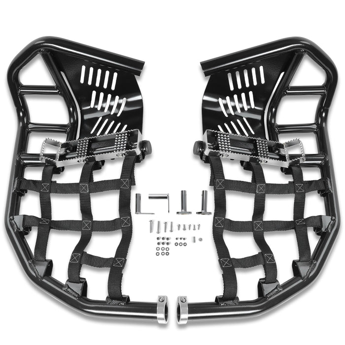 DURAFORCE Nerf Bars Heel Guard Pro Peg Pair Black For Honda TRX 450R 450ER Sportrax 450