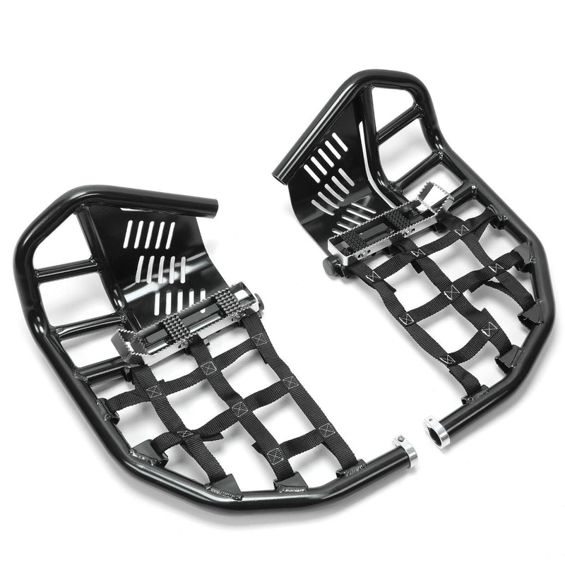DURAFORCE Nerf Bars Heel Guard Pro Peg Pair Black For Honda TRX 450R 450ER Sportrax 450