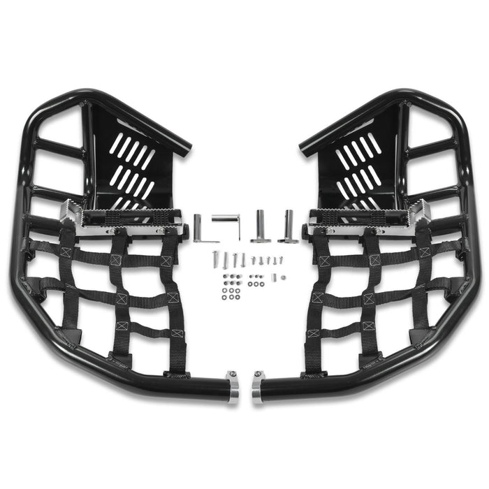 DURAFORCE Nerf Bars Heel Guard Pro Peg Pair Black For Honda TRX 450R 450ER Sportrax 450