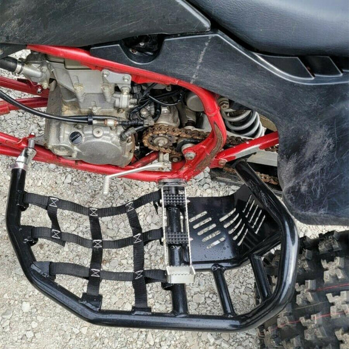 DURAFORCE Nerf Bars Heel Guard Pro Peg Pair Black For Honda TRX 450R 450ER Sportrax 450