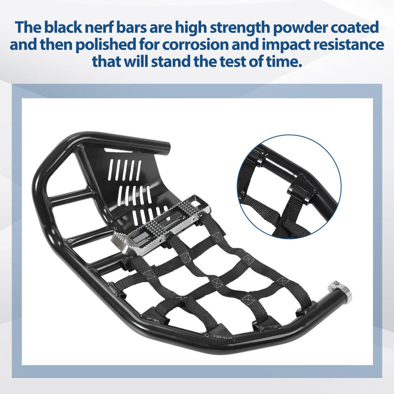 DURAFORCE Nerf Bars Heel Guard Pro Peg Pair Black For Honda TRX 450R 450ER Sportrax 450