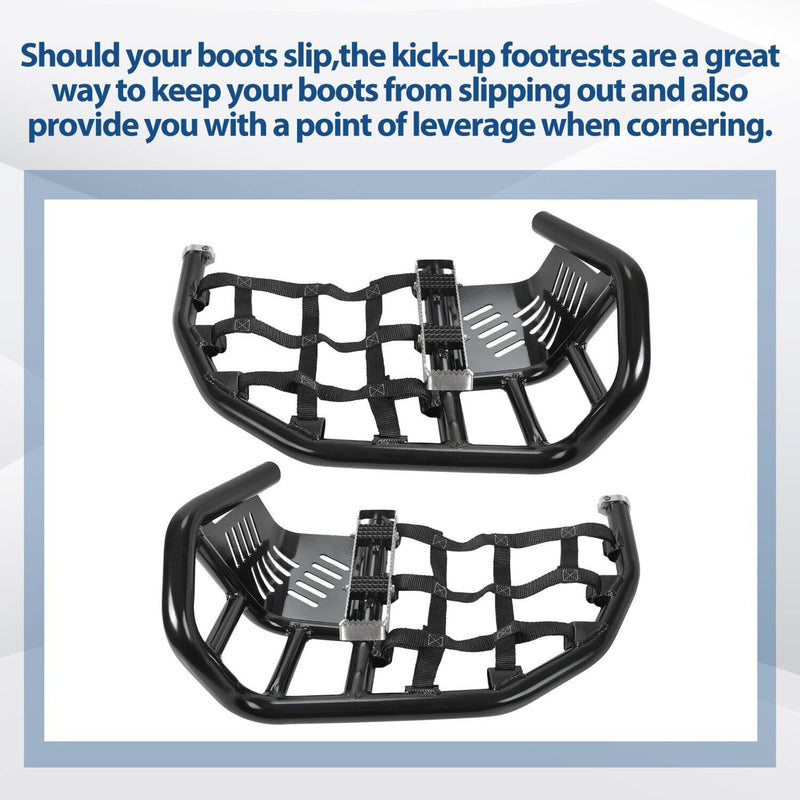 DURAFORCE Nerf Bars Heel Guard Pro Peg Pair Black For Honda TRX 450R 450ER Sportrax 450