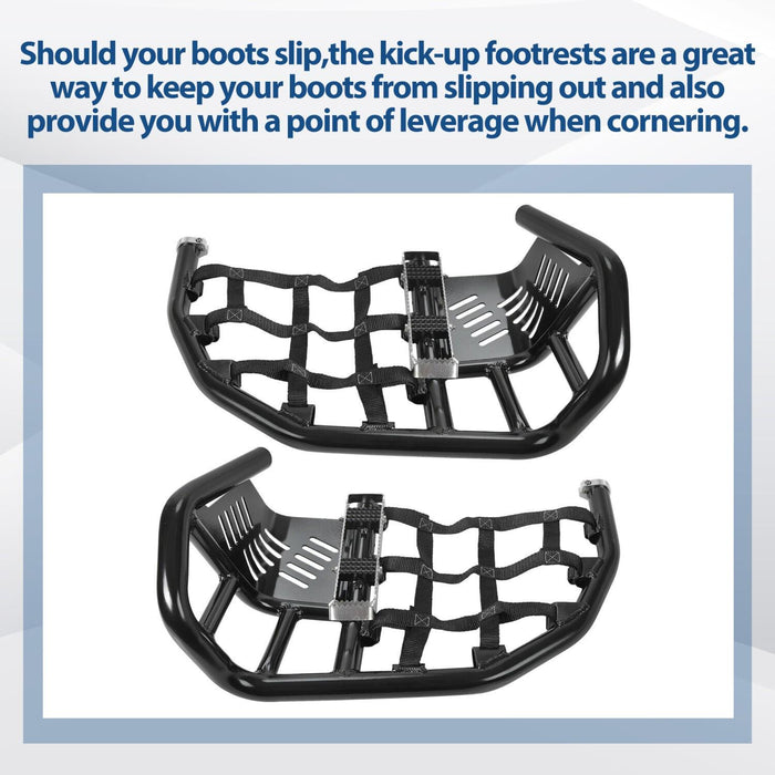 DURAFORCE Nerf Bars Heel Guard Pro Peg Pair Black For Honda TRX 450R 450ER Sportrax 450