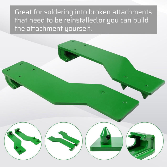 DURAFORCE Tractor Loader Quick Tach Weld On Mounting Brackets For John Deere Steel Pair