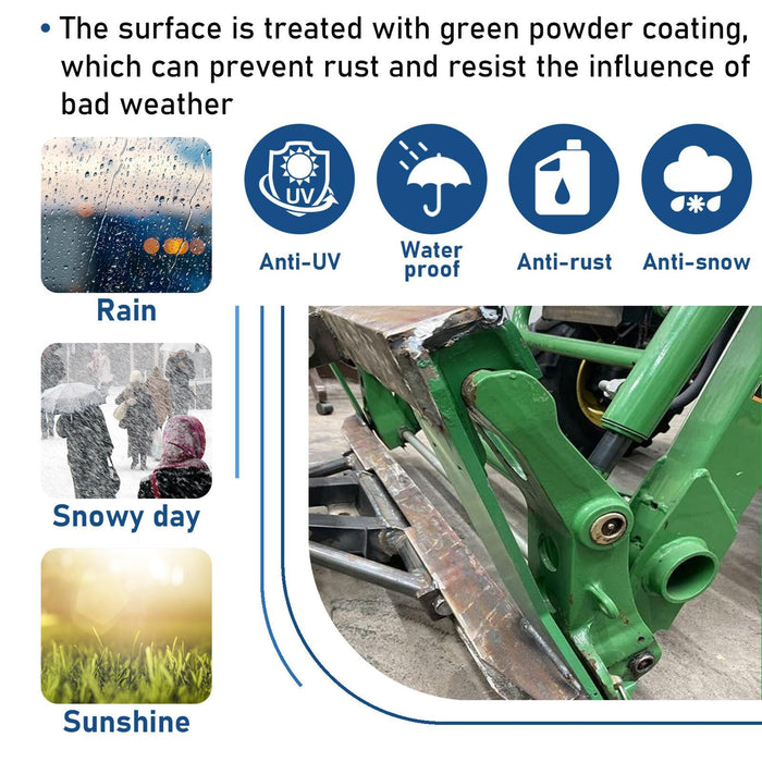 DURAFORCE Tractor Loader Quick Tach Weld On Mounting Brackets For John Deere Steel Pair