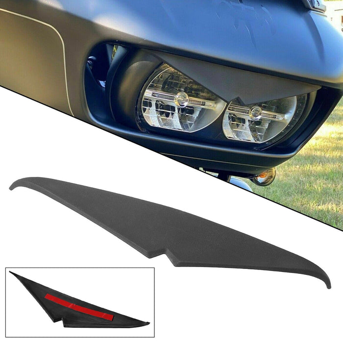 DURAFORCE Headlight Mean Mug Bezel Eyebrow Eyelid Trim For Harley Road Glide FLTRU 2015-UP