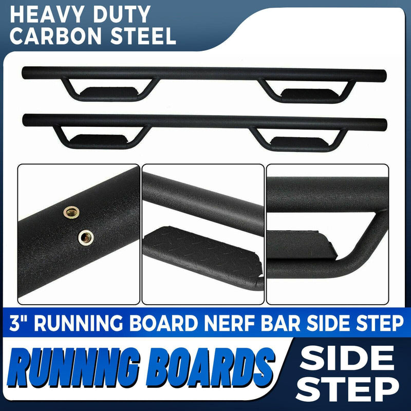 DURAFORCE Fit Toyota Tacoma 2005-2023 Crew Double Cab 3" Running Board Side Step Hoop bar