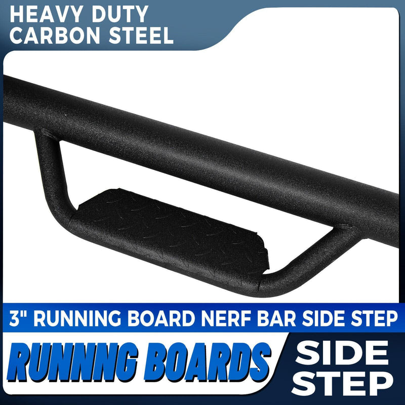 DURAFORCE Fit Toyota Tacoma 2005-2023 Crew Double Cab 3" Running Board Side Step Hoop bar