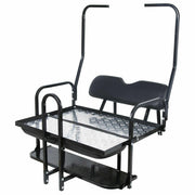 DURAFORCE Rear Flip Seat Kit for Club Car Golf Cart DS Model 1982-2000/Black w/t Grab Bar