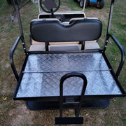 DURAFORCE Rear Flip Seat Kit for Club Car Golf Cart DS Model 1982-2000/Black w/t Grab Bar