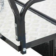 DURAFORCE Rear Flip Seat Kit for Club Car Golf Cart DS Model 1982-2000/Black w/t Grab Bar