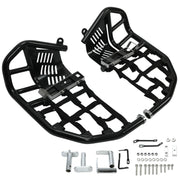 DURAFORCE Foot Peg Nerf Bars W/Black Nets Peg For Kawasaki KFX450R 08-15 Heel Guards
