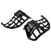 DURAFORCE Foot Peg Nerf Bars W/Black Nets Peg For Kawasaki KFX450R 08-15 Heel Guards