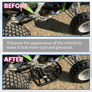 DURAFORCE Foot Peg Nerf Bars W/Black Nets Peg For Kawasaki KFX450R 08-15 Heel Guards