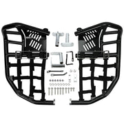 DURAFORCE Foot Peg Nerf Bars W/Black Nets Peg For Kawasaki KFX450R 08-15 Heel Guards