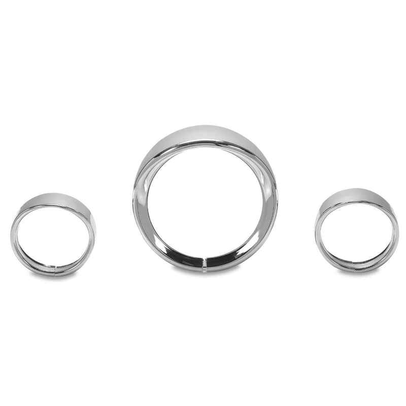 DURAFORCE 7" Headlight 4.5 Passing Light Trim Ring Bezel Visor Fit For Harley Touring 94+