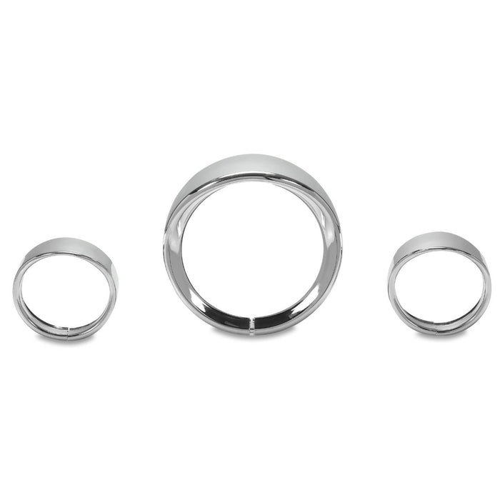 DURAFORCE 7" Headlight 4.5 Passing Light Trim Ring Bezel Visor Fit For Harley Touring 94+