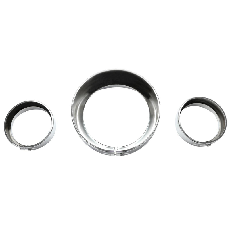DURAFORCE 7" Headlight 4.5 Passing Light Trim Ring Bezel Visor Fit For Harley Touring 94+