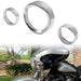 DURAFORCE 7" Headlight 4.5 Passing Light Trim Ring Bezel Visor Fit For Harley Touring 94+