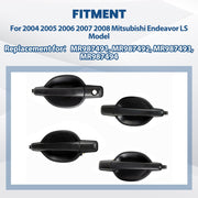 DURAFORCE Set of 4 For Mitsubishi Endeavor Exterior Door Handle Textured Black 04-11