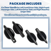 DURAFORCE Set of 4 For Mitsubishi Endeavor Exterior Door Handle Textured Black 04-11