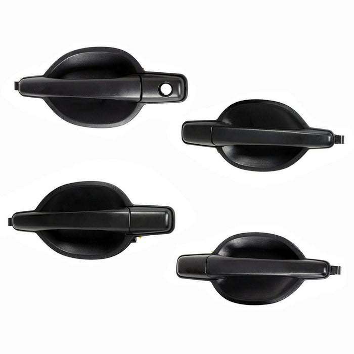 DURAFORCE Set of 4 For Mitsubishi Endeavor Exterior Door Handle Textured Black 04-11