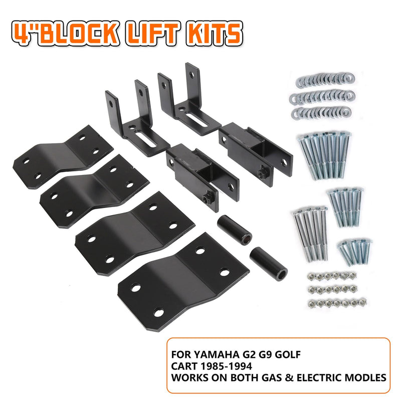 DURAFORCE 4'' Block Lift Kit For Yamaha G2 G9 Gas Electric 85-94 Golf Cart Mount Bracket