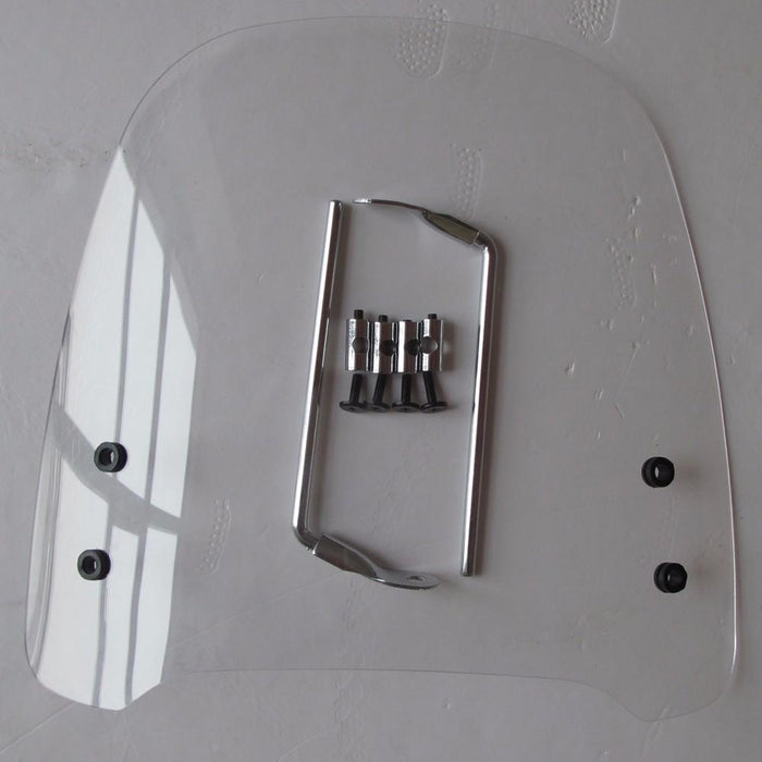 DURAFORCE Clear Scooter Motorcycle Windshield Screen For Moped Visor 125cc 150cc Gas Gy6