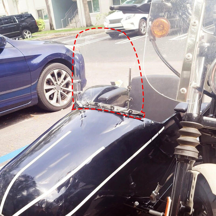 DURAFORCE Clear Scooter Motorcycle Windshield Screen For Moped Visor 125cc 150cc Gas Gy6