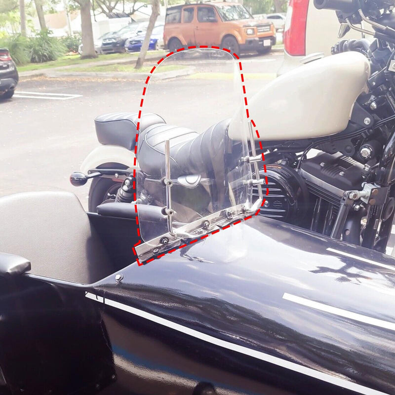 DURAFORCE Clear Scooter Motorcycle Windshield Screen For Moped Visor 125cc 150cc Gas Gy6