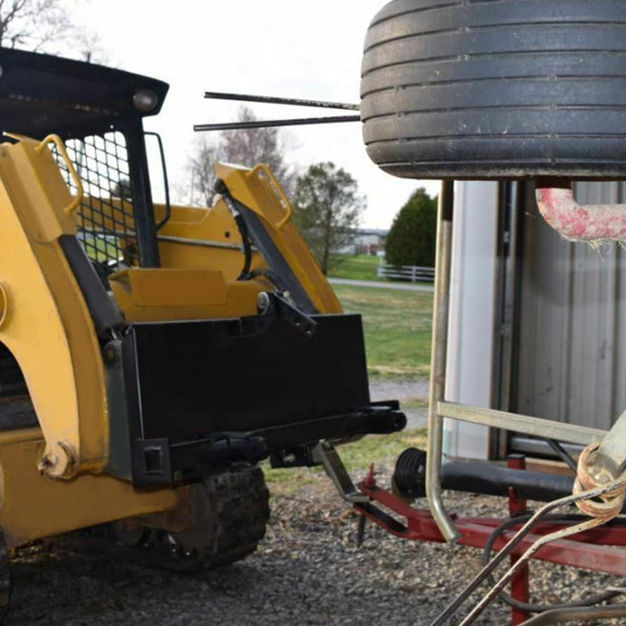 DURAFORCE 3-Point Attachment Adapter Adjustable Skid Steer Hitch Quick Attach Equipment